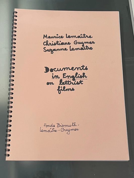 Documents in english on lettrist films