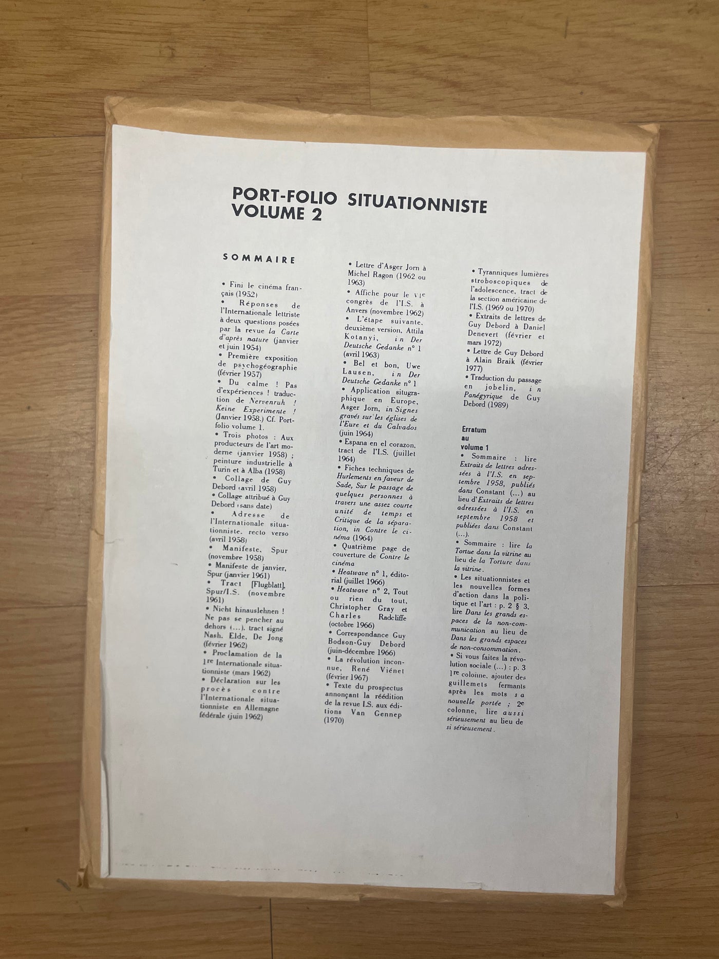 Le port folio situationniste volume 2