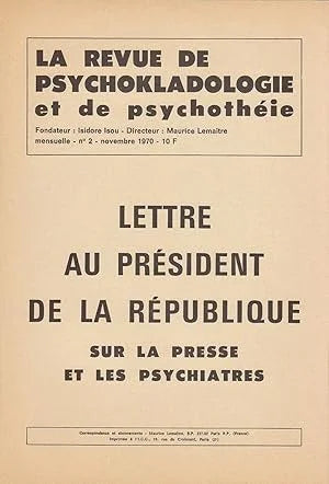 Maurice Lemaitre, Isidore Isou - Lettre au président de la République sur la presse et les psychiatres