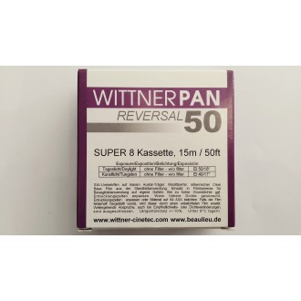 WITTNER PAN 50, Super 8 cartridge, B/W, 50ft / 15m