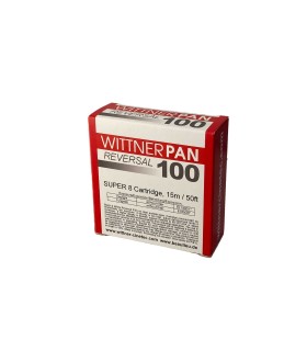 WITTNER PAN 100, Super 8 cartouche, B/W , 50ft / 15m  avec coupon ANDEC