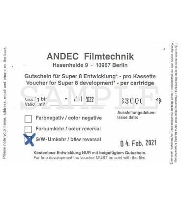 PELLICULE Double 8 FOMA Fomapan ISO 21/100 R 2x8 mm / 10m