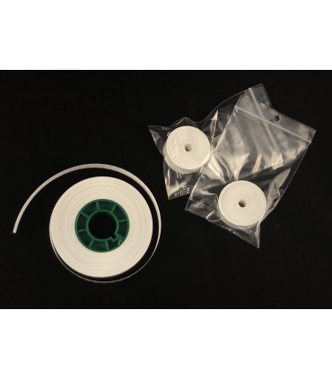 10 meters of 16mm white leader film, double perforation