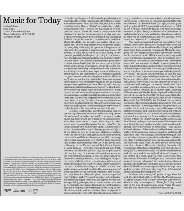 Music for Today - Michael Snow