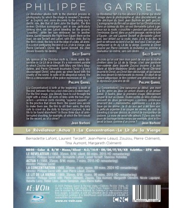 Philippe Garrel - 1968 Blu-ray collection : Le révélateur / Actua I / La concentration / Le Lit de la vierge
