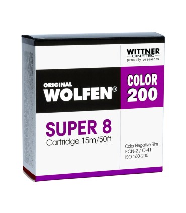 WITTNER WOLFEN 200, Super 8 cartridge, color negative film