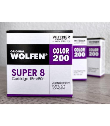 WITTNER WOLFEN 200, Super 8 cartridge, color negative film