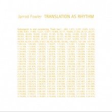Jarrod Fowler - Translation as Rhythm